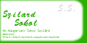 szilard sokol business card